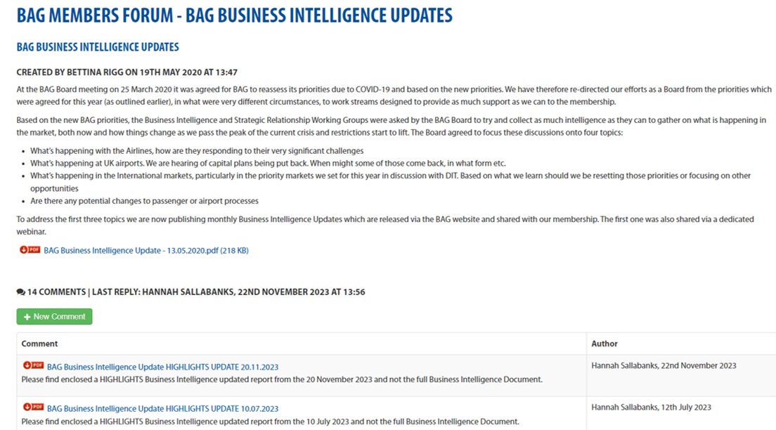 Business Intel update